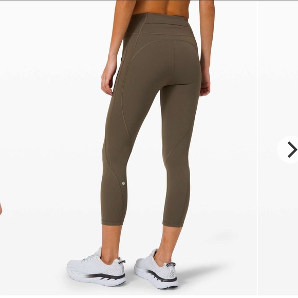 Lululemon Time To Sweat Crop‎ 23" | Dark Olive size 2 - Picture 1 of 10